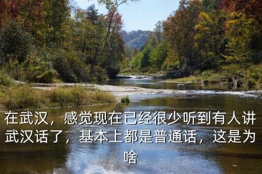 在武漢，感覺現(xiàn)在已經(jīng)很少聽到有人講武漢話了，基本上都是普通話，這是為啥