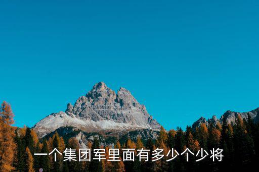 河南有多少個集團軍6,一個集團軍里面有多少個少將