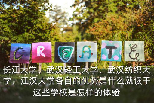 長江大學、武漢輕工大學、武漢紡織大學、江漢大學各自的優勢是什么就讀于這些學校是怎樣的體驗