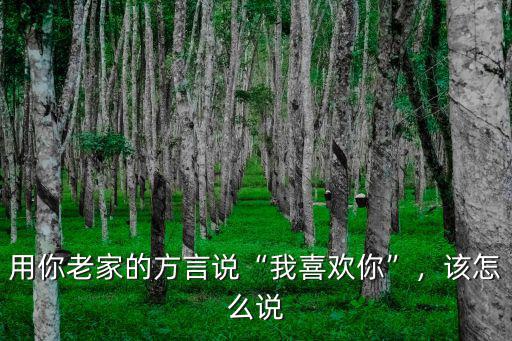 用你老家的方言說“我喜歡你”，該怎么說