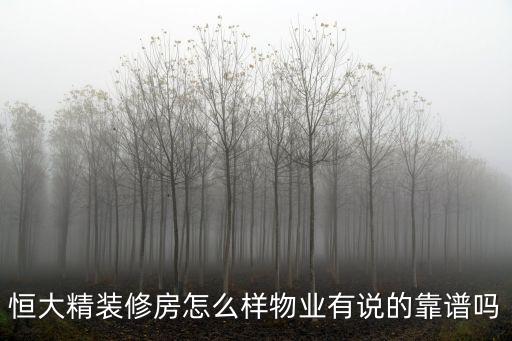 咸寧恒大精裝修房怎么樣,恒大精裝修房怎么樣