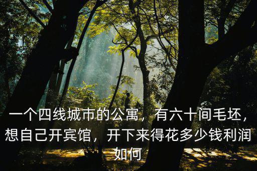 開恩施酒店利潤怎么樣,現在開快捷酒店利潤怎么樣