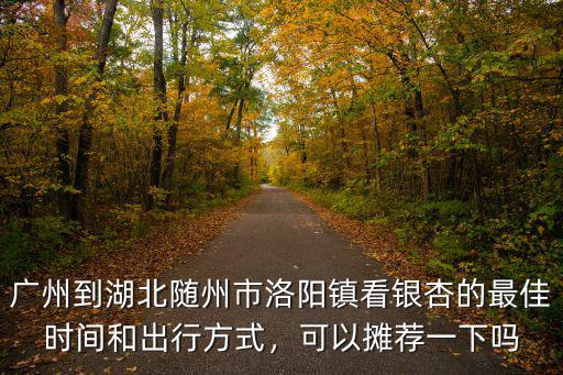 廣州到湖北隨州市洛陽鎮看銀杏的最佳時間和出行方式，可以攤薦一下嗎