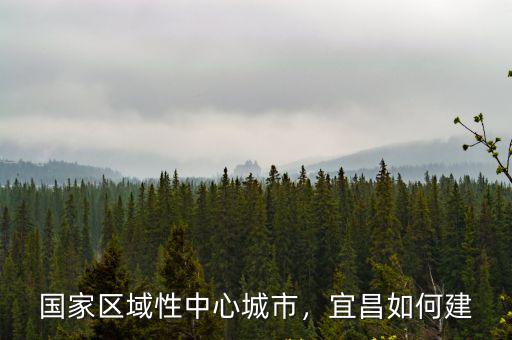 國家區域性中心城市，宜昌如何建