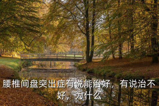 腰椎間盤突出癥有說能治好，有說治不好，為什么