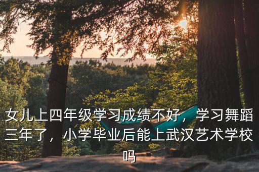 女兒上四年級(jí)學(xué)習(xí)成績(jī)不好，學(xué)習(xí)舞蹈三年了，小學(xué)畢業(yè)后能上武漢藝術(shù)學(xué)校嗎