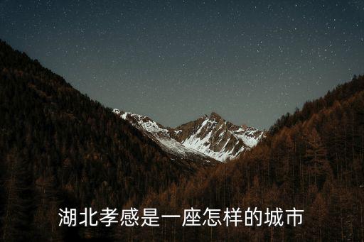 湖北孝感是一座怎樣的城市