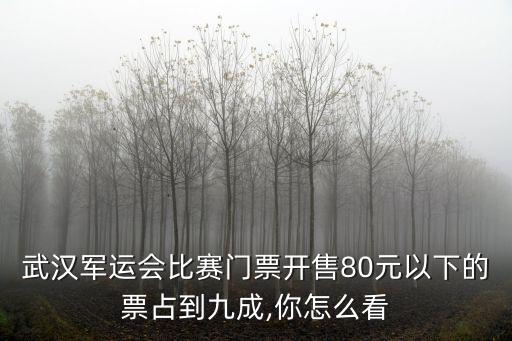 武漢軍運會比賽門票開售80元以下的票占到九成,你怎么看