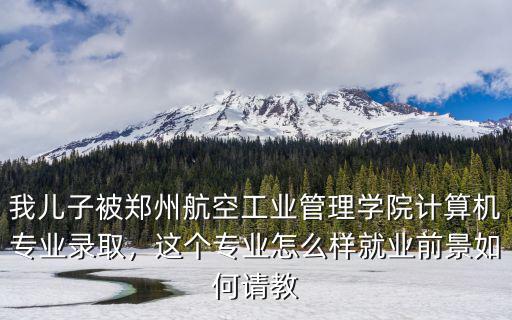 我兒子被鄭州航空工業(yè)管理學(xué)院計(jì)算機(jī)專業(yè)錄取，這個(gè)專業(yè)怎么樣就業(yè)前景如何請(qǐng)教