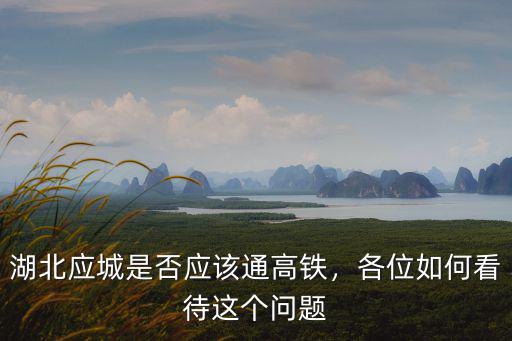 湖北應城是否應該通高鐵，各位如何看待這個問題
