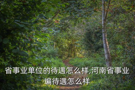 河南省事業單位的待遇怎么樣,河南省事業編待遇怎么樣