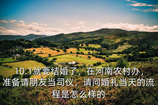 10.1就要結婚了，在河南農村辦，準備請朋友當司儀，請問婚禮當天的流程是怎么樣的