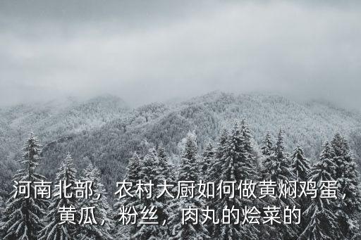 河南北部，農村大廚如何做黃燜雞蛋，黃瓜，粉絲，肉丸的燴菜的