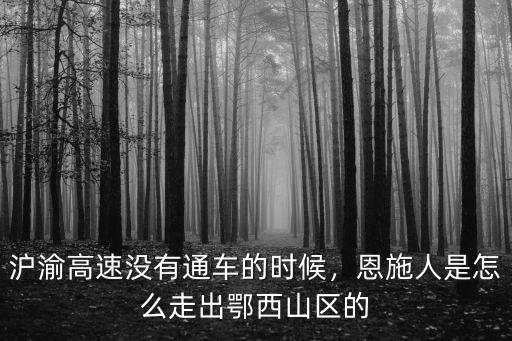 恩施高速發展怎么樣,湖北恩施發展的怎么樣