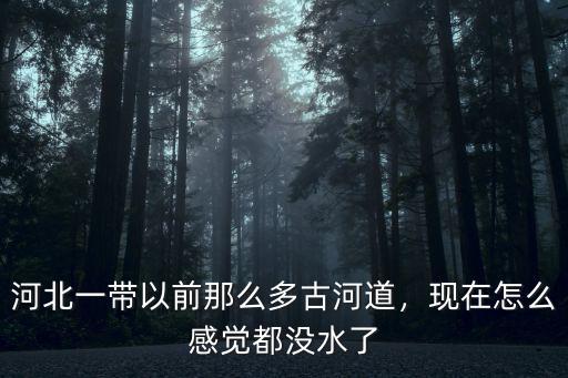 河北一帶以前那么多古河道，現在怎么感覺都沒水了