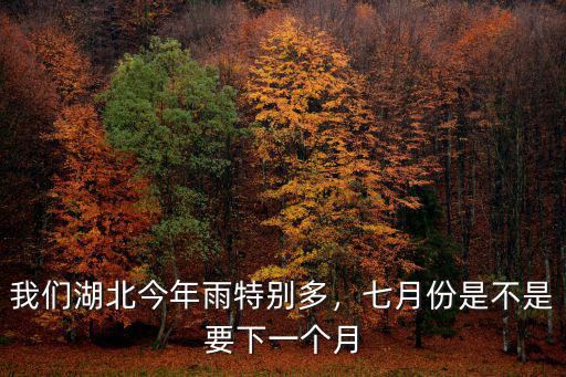 我們湖北今年雨特別多，七月份是不是要下一個(gè)月