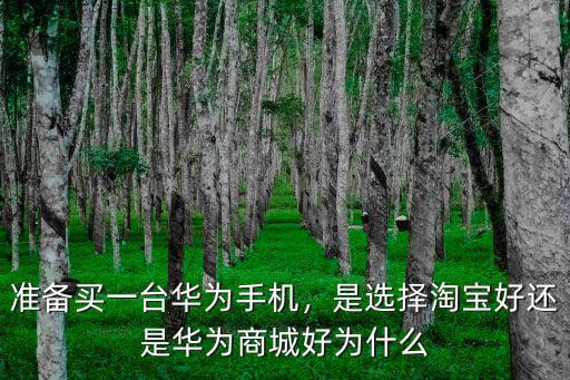 準備買一臺華為手機，是選擇淘寶好還是華為商城好為什么