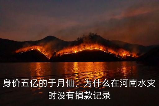 身價五億的于月仙，為什么在河南水災(zāi)時沒有捐款記錄