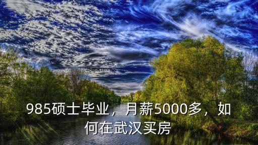 985碩士畢業，月薪5000多，如何在武漢買房