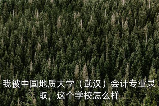 我被中國地質大學（武漢）會計專業錄取，這個學校怎么樣
