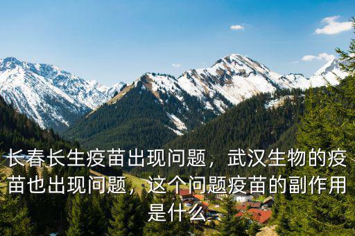 長春長生疫苗出現(xiàn)問題，武漢生物的疫苗也出現(xiàn)問題，這個(gè)問題疫苗的副作用是什么