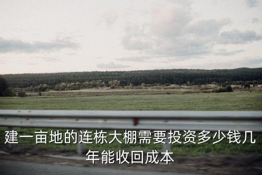 建一畝地的連棟大棚需要投資多少錢幾年能收回成本