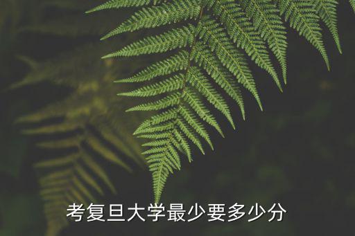 考復(fù)旦大學(xué)最少要多少分