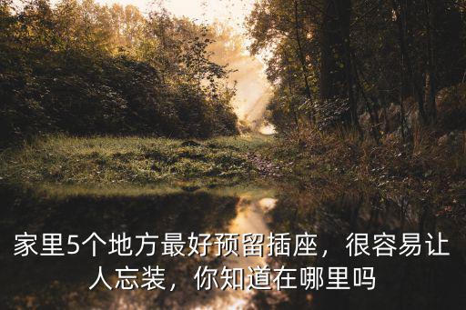 家里5個地方最好預留插座，很容易讓人忘裝，你知道在哪里嗎