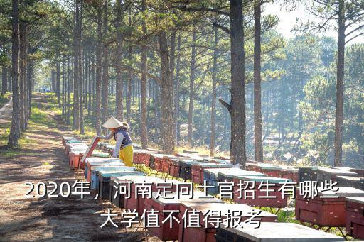 2020年，河南定向士官招生有哪些大學值不值得報考