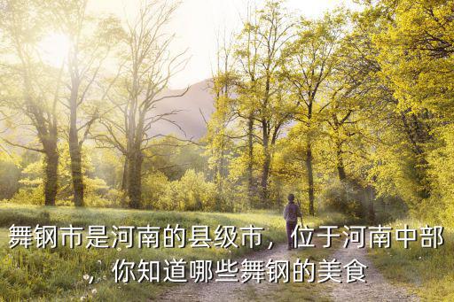舞鋼市是河南的縣級(jí)市，位于河南中部，你知道哪些舞鋼的美食