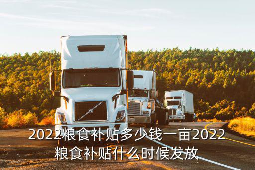 商丘寧陵糧食補貼多少錢一畝,2022糧食補貼多少錢一畝
