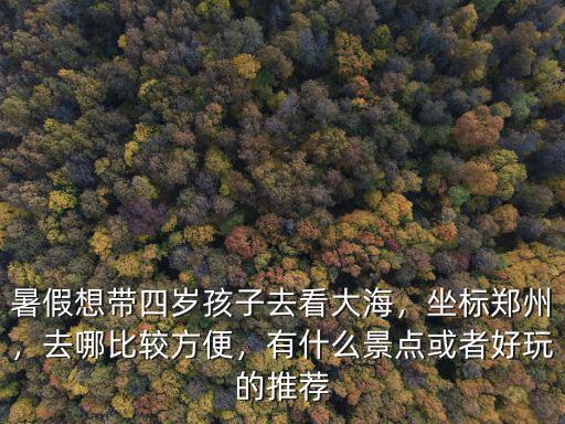 暑假想帶四歲孩子去看大海，坐標鄭州，去哪比較方便，有什么景點或者好玩的推薦