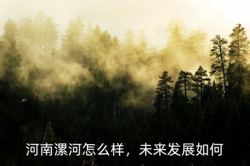 河南漯河怎么樣，未來(lái)發(fā)展如何