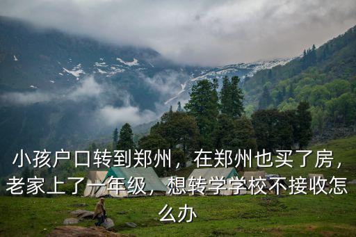 小孩戶口轉到鄭州，在鄭州也買了房，老家上了一年級，想轉學學校不接收怎么辦