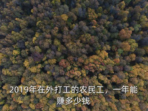 2019年在外打工的農(nóng)民工，一年能賺多少錢