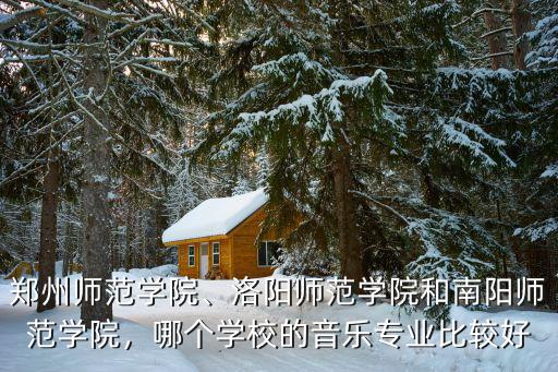 鄭州師范學(xué)院、洛陽師范學(xué)院和南陽師范學(xué)院，哪個學(xué)校的音樂專業(yè)比較好