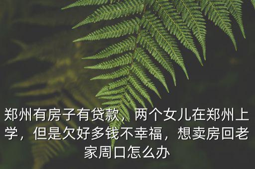 北京上班房子賣掉回鄭州怎么辦,想把房子賣掉回鄭州