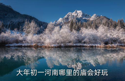 大年初一河南哪里的廟會好玩