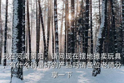 我在河南南陽，請問現(xiàn)在擺地攤賣玩具，有什么銷量好的產(chǎn)品嗎請各位老師分享一下