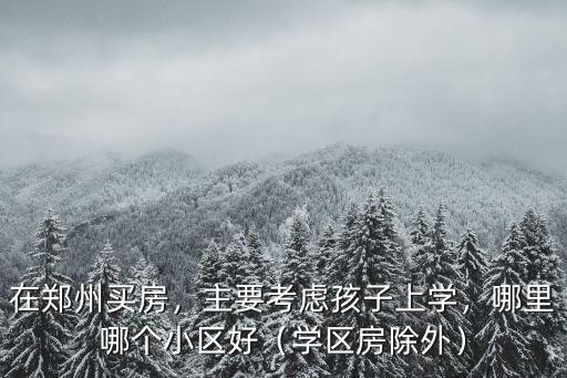 鄭州哪里的學(xué)位房好,鄭州的學(xué)區(qū)房價格如何