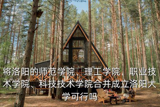 將洛陽(yáng)的師范學(xué)院、理工學(xué)院、職業(yè)技術(shù)學(xué)院、科技技術(shù)學(xué)院合并成立洛陽(yáng)大學(xué)可行嗎