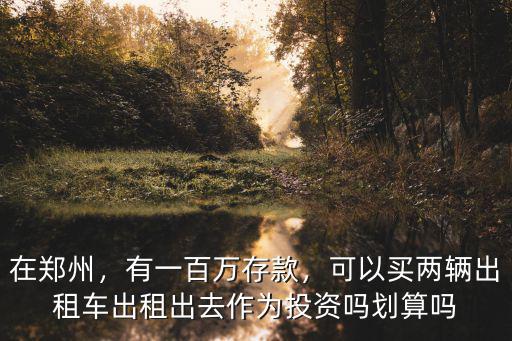 在鄭州，有一百萬存款，可以買兩輛出租車出租出去作為投資嗎劃算嗎