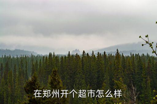在鄭州開個超市怎么樣