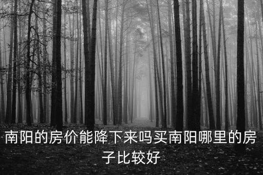 南陽買房哪里最有前景,想在南陽買房