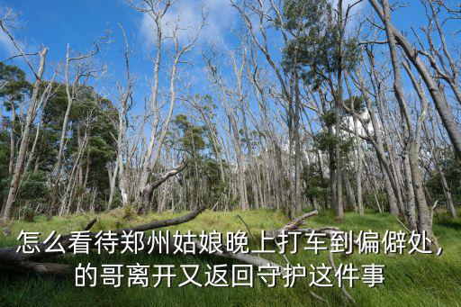 怎么看待鄭州姑娘晚上打車到偏僻處，的哥離開又返回守護這件事