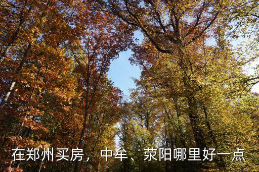 在滎陽和鄭州哪里買房好,在鄭州滎陽和新鄭薛店買房