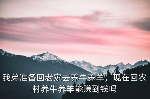 我弟準備回老家去養牛養羊，現在回農村養牛養羊能賺到錢嗎