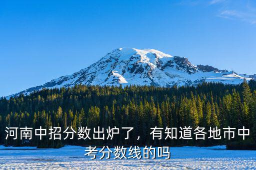 河南中考各門分數是多少分,河南中招分數出爐了