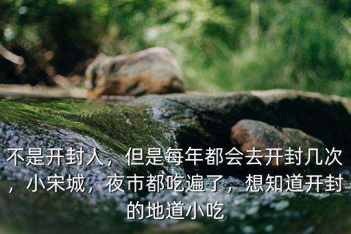 不是開封人，但是每年都會去開封幾次，小宋城，夜市都吃遍了，想知道開封的地道小吃
