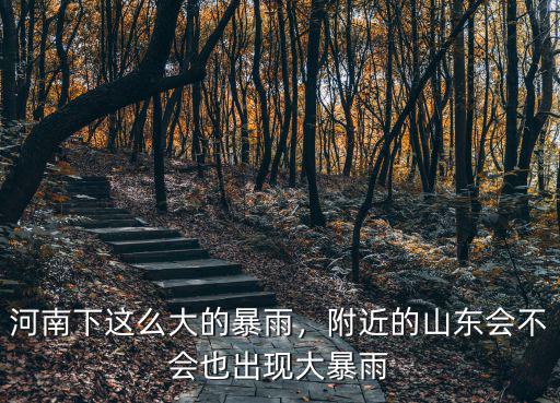 河南下這么大的暴雨，附近的山東會不會也出現(xiàn)大暴雨